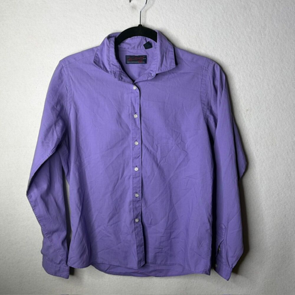 Nantucket USA Lavender Button-Up Oxford Coastal Preppy Shirt Size 10